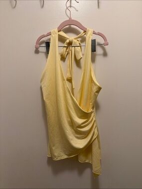 Chocolate Brand Yellow Tie-Back Draped Camisole Shirt